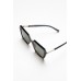 Danceteria Black Splice Square Angled Sunglasses