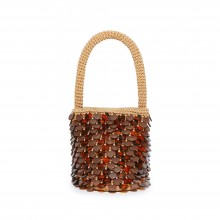 NATURAL BEATRIX BEADED BAG