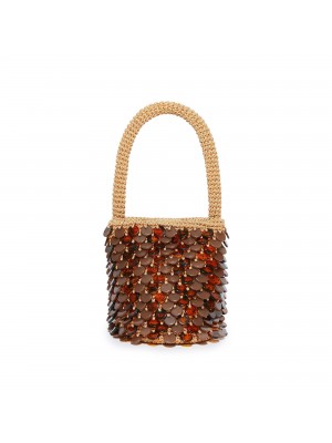 NATURAL BEATRIX BEADED BAG