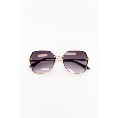 East Coast Gold Geometric Sunglasses