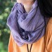 Style Organic Simple Pure Color Cotton Linen Scarf