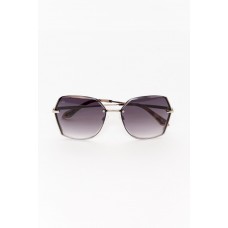 East Coast Silver Geometric Sunglasses