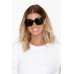 Danceteria Black Splice Square Angled Sunglasses