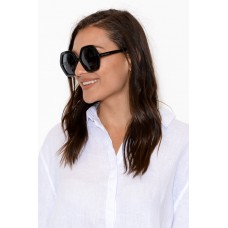 Vacanza Black Hexagon Sunglasses