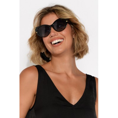 Raven Black Stud Sunglasses